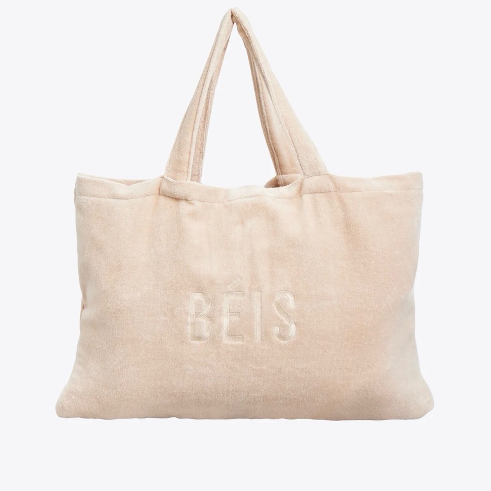 The Terry Towel Tote in Beige